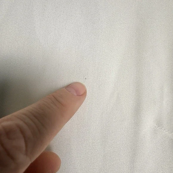 J. Crew Ivory Bone Embroidered Collar Cuffs Long Sleeve Dress Shirt MEDIUM - Picture 6 of 6